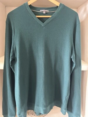 Mens Ike Behar V Neck Large Sweater “Eagle Green” - Image 1 of 4