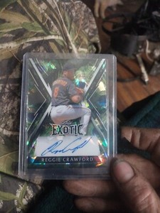 Reggie Crawford 2023 Leaf Exotic Peacock Kaleidoscope Auto 4/4 