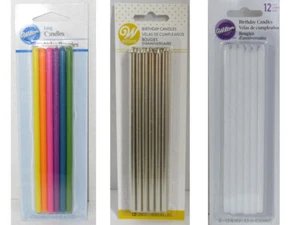 Wilton Adult Kid Birthday Anniversary Candle Candles 5.7" Tall Set of 12 u pick - Picture 1 of 12