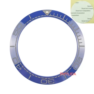 Anillo de reloj estilo planeta océano inserción bisel azul 41,5 mm cerámica impresión gris - Imagen 1 de 3