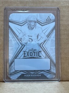 Jaden Rashada Giraffe Black 2022 Leaf Exotic Printing Plate 1/1 BA-JR1