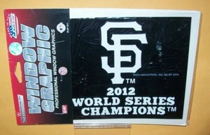 SAN FRANCISCO GIANTS WORLD SERIES CHAMPIONS 2012 5X6 BLACK WINCRAFT ULTRADECAL  - Picture 1 of 1