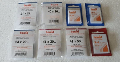 HAWID LEUCHTTURM TASCHINE PER FRANCOBOLLI A SCELTA - FONDO NERO O TRASPARENTE - Bild 1 von 2