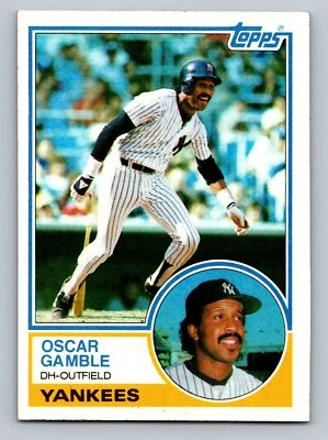 Oscar Gamble 1983 Topps #19 New York Yankees Baseball Card - Image 1 of 2