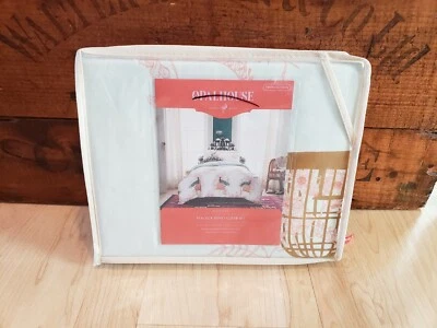 NEW White Indo Peacock Reversible Duvet Cover Set - Opalhouse  Twin /XL Twin - Image 1 of 4