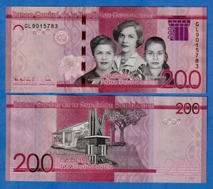Dominican Republic 200 Pesos 2023 P-191 New aUNC - Mirabal Sisters monument - Bild 1 von 3