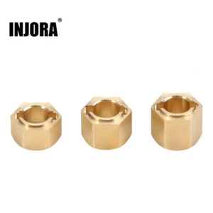 INJORA 7mm Brass Wheel Hex Hub Extenders for FMS FCX24 FCX18 (FCX24-07) - Picture 1 of 7