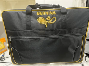 Bernina Embroidery Machine Carrying Case Black Gold Trim Official Logo Storage B - Picture 1 of 11
