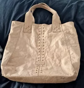 Osprey Light Nude Soft Buttery Leather bag, shopper, Boho Hobo Hippie Style - Picture 1 of 11