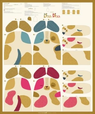 Cut Sew Create Dog Plushie 20941 11P Moda Precuts  Stacy Iest Hsu for Moda - Cut - Image 1 of 4