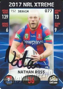 Signed 2017 NEWCASTLE KNIGHTS NRL Card NATHAN ROSS - Picture 1 of 1