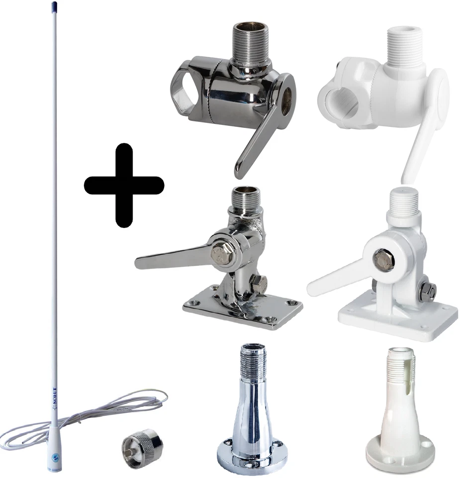 Scout UKW-Seefunkantenne + Kabel / Stecker / div. Halterungen für Funkgerät VHV - Bild 1 von 1