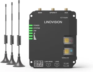 Industrial 4G LTE Cat4 Cellular Router with Wi-Fi Enhanced Signal Dual SIM Slots - Picture 1 of 7