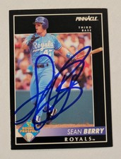 SEAN BERRY Signed 1992 Score Pinnacle #271 Kansas City Royals Card Autograph