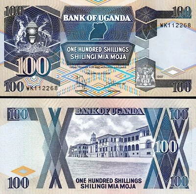 Uganda 100 Shillings 1997, UNC- P-31c - Image 1 of 3