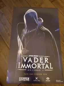 2019 SDCC COMIC CON ESCLUSIVO STAR WARS DARTH VADER MASCHERA IMMORTALE POSTER PROMOZIONALE - Foto 1 di 1