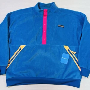 NWT Columbia Winter Trainer Fleece Pullover Men’s XL 1/4 Snap Multicolor Sweater - Picture 1 of 14