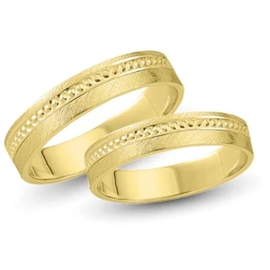 1 Paar Trauringe 585 Gold Gelbgold Eheringe inkl. Gravur + Etui - Bild 1 von 4