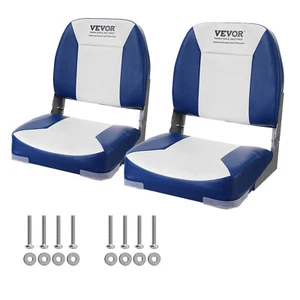 VEVOR 2X Folding Boat Seats Low Back Marine Seating Set All Weather Swivel Chair - Picture 1 of 12