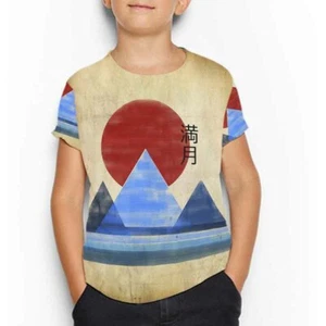 Kids Tshirt Nippon Japanese T-Shirt Fullprint Polyester Material - Picture 1 of 3