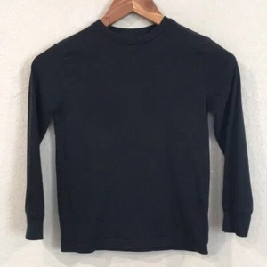Circo Boys Sz S 6/7 Shirt Black Tee Long Sleeve No Print 100% Cotton Minimalist - Picture 1 of 9