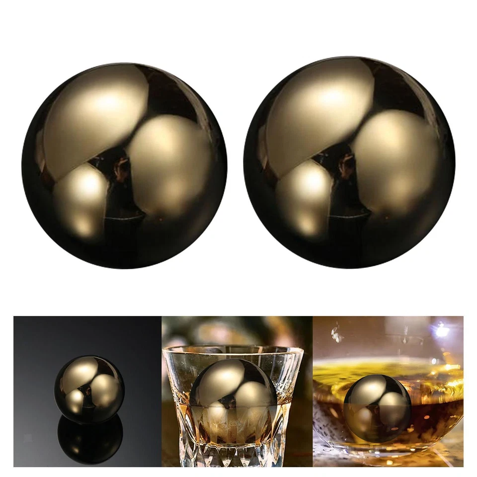 Stainless Steel Reusable Ice Cube Whisky Ball Spherical Beverage Chilling Rocks - Image 1 of 1