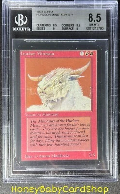 MTG Limited Edition Alpha 1993 Hurloon Minotaur BGS 8.5 NM/MT+ Old School 93/94 - Image 1 of 4