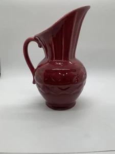 Shawnee Vintage Bright Cranberry Large Pitcher #808 8x5 Inches - Picture 1 of 5