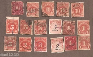 USA USED POSTAGE DUE STAMPS 1 3 5 10 - Bild 1 von 2