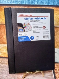 NEW~Office Depot Stellar Notebook~College Ruled~3 Subject~6.5''x9.5''~CHOICE - Picture 1 of 14