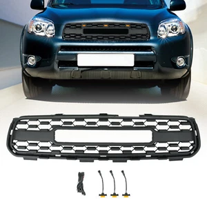 OE Black Grill Front Bumper Grille for 2006 2007 2008 Toyota RAV4 W/ LED Lights - Picture 1 of 8