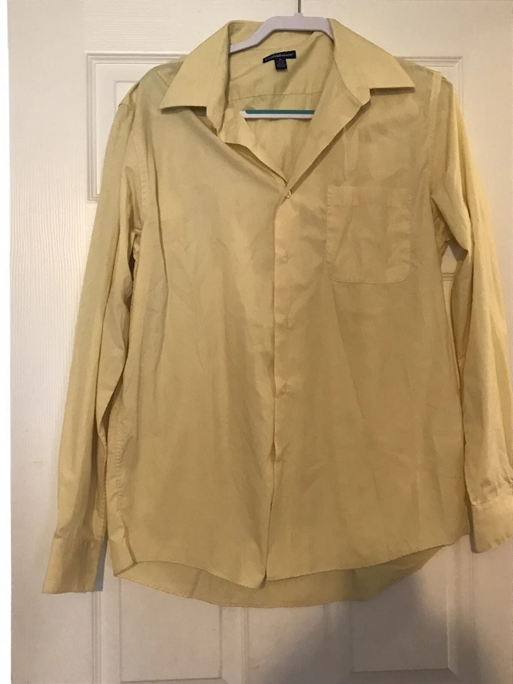 Camisa de vestir Croft & Barrow amarilla manga larga para hombre Foto 1 de 1