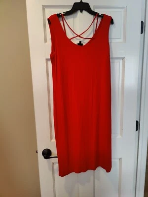 Vestido Bobeau tamanho XL vermelho midi - Imagem 1 de 4