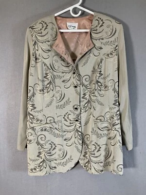 Blusa Blazer Vintage DJ Summers Floral Talla 16 Botones Dorados Grannycore Foto 1 de 4