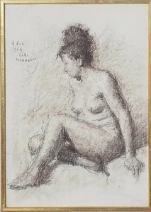 Gigi Morbelli (Orsara Bormida AL 1900- Torino 1980 ) Nudo femminile. Pastello. - Imagen 1 de 11