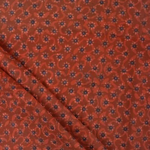 Hand Block Dabu Print Fabric Indian Cotton Dressmaking Fabric 1 Yard - Picture 1 of 5