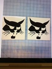 Bobcat Cat Head (Set of 2) Logo Skid Steer Vinyl Decal Available In Many Colors