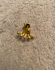 Vintage Einzel-Ohrstecker goldfarben Vorne-Hinten-Ohrstecker - Bild 1 von 2