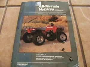 1988-1992 Honda Todo Terreno Vehículo Mantenimiento Manual 1st Edición Vol 2 - Imagen 1 de 2