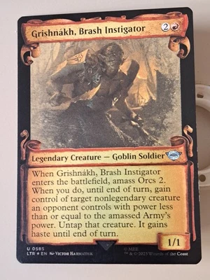 Grishnákh, Brash Instigator (Silver Foil) - MTG LTRH Uncommon Excellent (EX) - Imagen 1 de 2