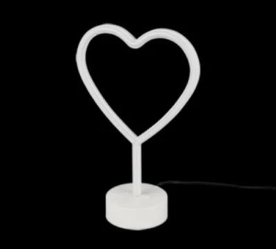TRIO LIGHTING ITALIA HEART LAMPADA DA TAVOLO LED 1,8W IN PLASTICA COLORE BIANCO  - Immagine 1 di 2