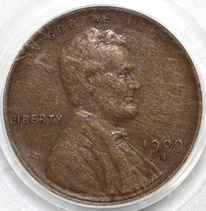 1909-S/S 1c Horizontal S Lincoln Cent PCGS VF 35 - Picture 1 of 5