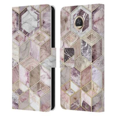 OFFICIAL MICKLYN LE FEUVRE MARBLE PATTERNS LEATHER BOOK CASE FOR MOTOROLA PHONES - Image 1 of 4