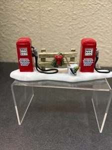 Dept 56~Snow Village Long Haul Truck Stop 56.55368~ONLY GAS PUMPS - Picture 1 of 3