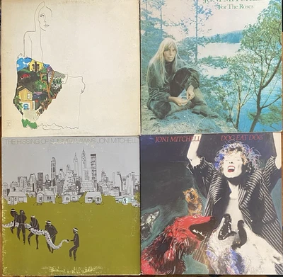JONI MITCHELL 4 LPs: Dog Eat Dog, Ladies Of Canyon, Hissing Summer, For Roses - Image 1 of 4