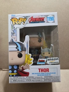 FUNKO POP MARVEL AVENGERS THOR #1190 WITH PIN AMAZON EXCLUSIVE - Picture 1 of 2