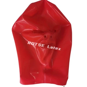 Latex Hood Mask with Long Nose & Teeth Gag & back zip for Fetish clubwear BDSM - Picture 1 of 4