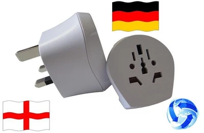 Reiseadapter Welt auf England + Deutschland Kombi Adapter UK  - Bild 1 von 2