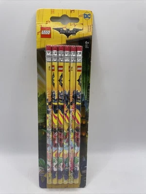 LEGO Batman Movie Pencils  (6 Pencils) No2 BRAND-NEW! BATMAN AND ROBIN AND JOKER - Image 1 of 4