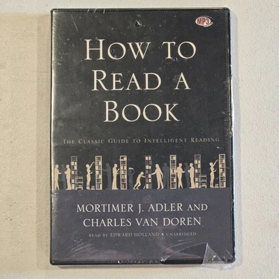 How To Read A Book - Mortimer J. Adler + Charles Van Doren AUDIOBOOK MP3 CD NEW - Image 1 of 3
